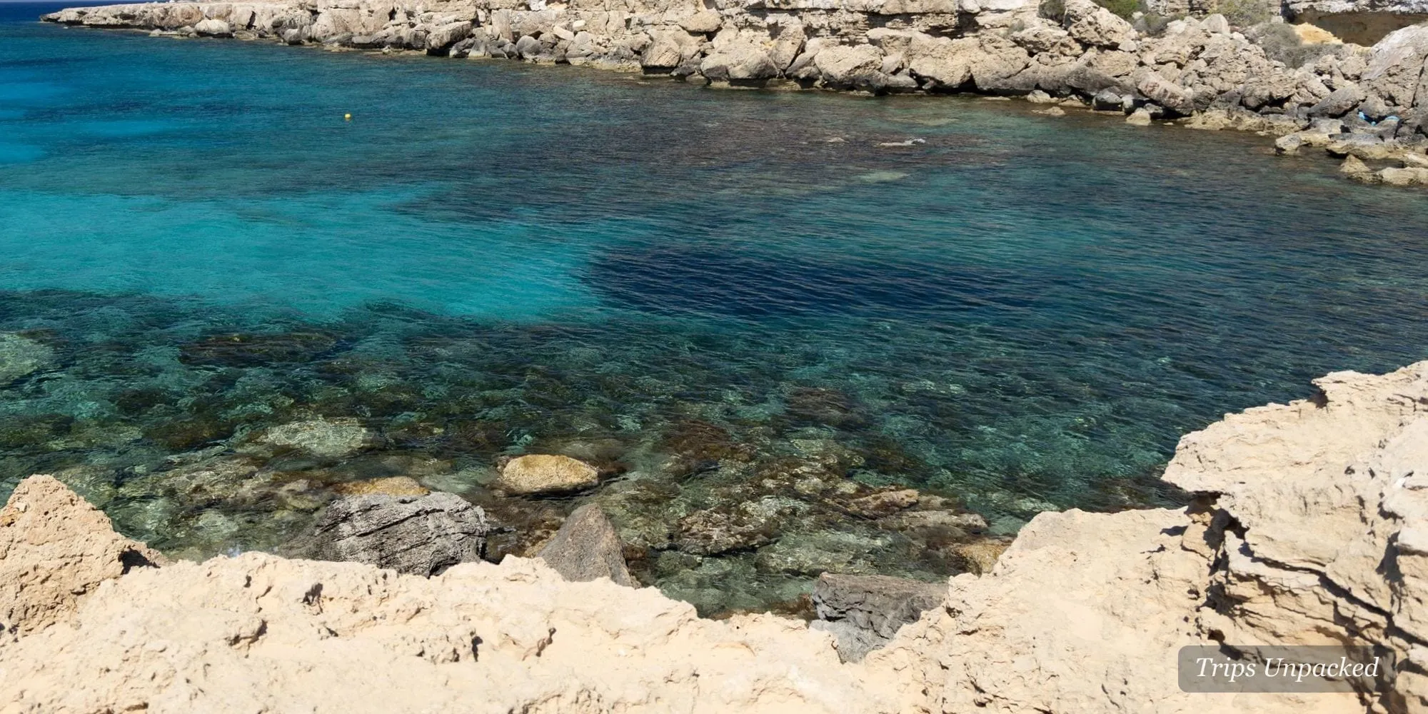 Sea caves along the Cape Cavo Greco coastline