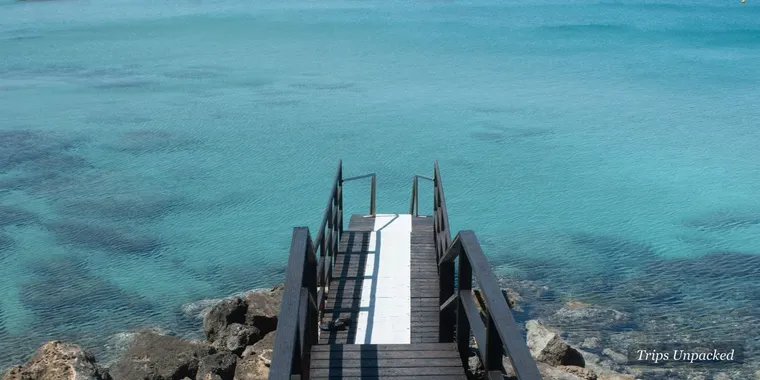 The sheltered bay and beach at Fig Tree Bay, Protaras